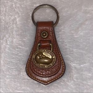 Dooney & Bourke Brass &  Leather Keychain